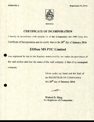 Certificate of Incorporation (página 40)